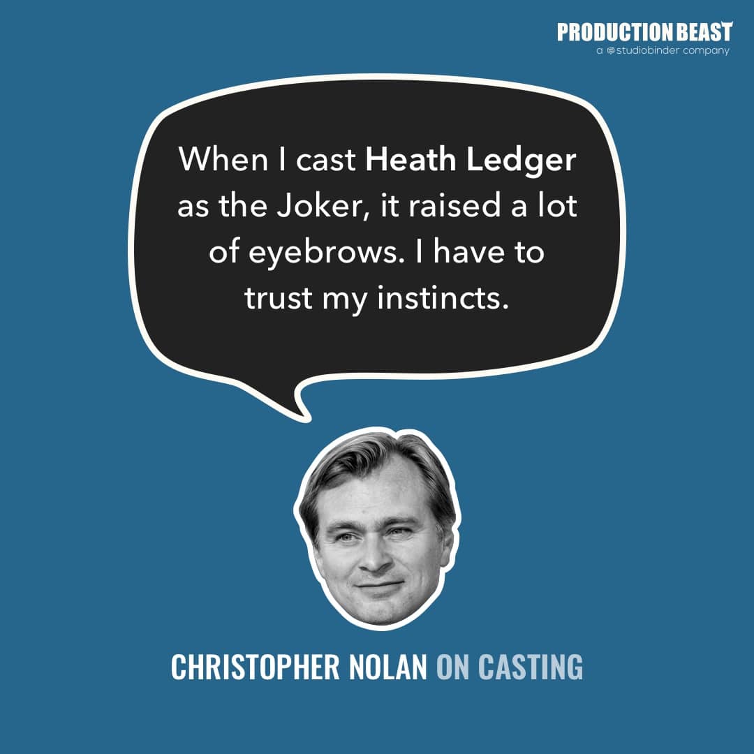Casting Director - Christopher Nolan Casting Heath Ledger - ProductionBeast